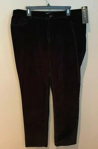 Nuevos con etiquetas $248 Pantalones de terciopelo negro Lafayette 148 Nueva York talla 16 - Imagen 1 de 5