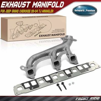 Colector de escape delantero con junta para Jeep Grand Cherokee 99-04 TJ Wrangler 4,0 L Foto 1 de 4