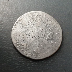 IMPERIO ESPAÑOL PAISES BAJOS BRUSELAS ALBERTO & ISABEL 1/2 PATAGON S/F 13,45 g - Picture 1 of 2