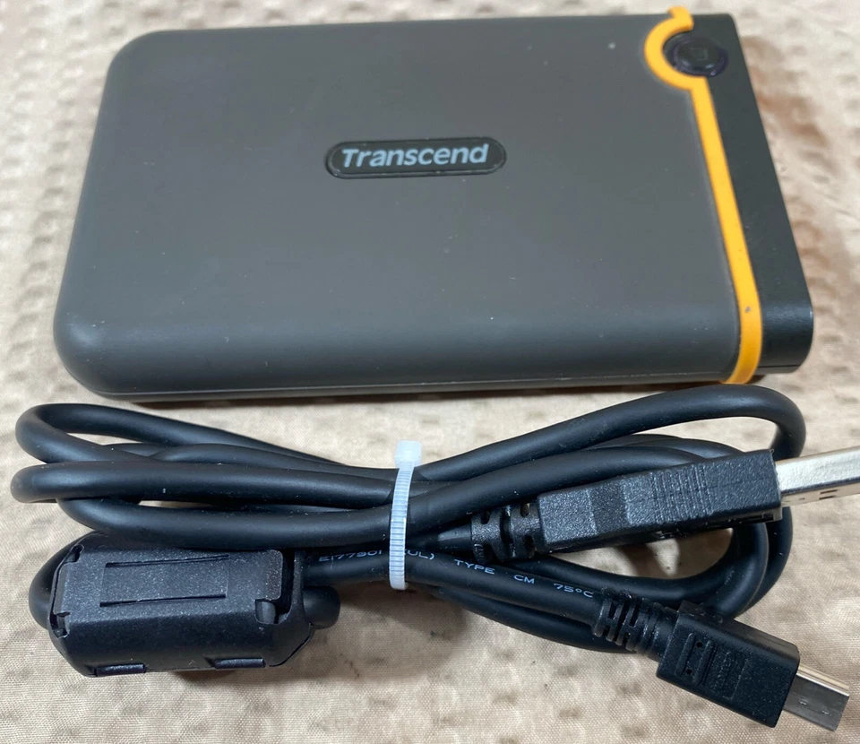 Transcend Slim 320GB StoreJet Portable 2.5” inch Shock Resistant Hard Drive - Image 1 of 4