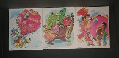 Juego de 6 Puzzles Infantiles Playskool 1976 Vintage quince piezas o menos. 8X10 Foto 1 de 2
