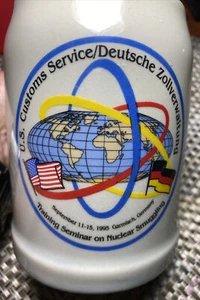 Interesting Gray Stein/Mug 1996 TRAINING SEMINAR ON NUCLEAR SMUGGLING Germany - Picture 1 of 5