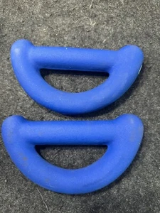Set of 2 Bally 3 lb Walking Weights Dumbbells Cast Iron w/ Blue Neoprene Coating - Picture 1 of 6