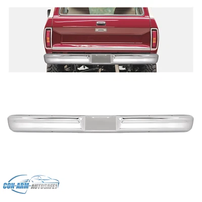 Chrome Rear Bumper Face Bar For Ford F100 F150 F250 Styleside Bed Bronco 1973-79 - Image 1 of 4