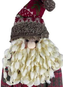 Standing Santa Figure Christmas Plush Stuffed Woodland Decor New 26” Tall - Picture 1 of 7
