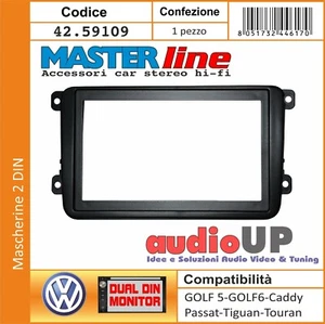 MASCHERINA AUTORADIO 2 DIN SEAT ALHAMBRA DA 10/2010-> ADATTATORE DOPPIO DIN - Imagen 1 de 3