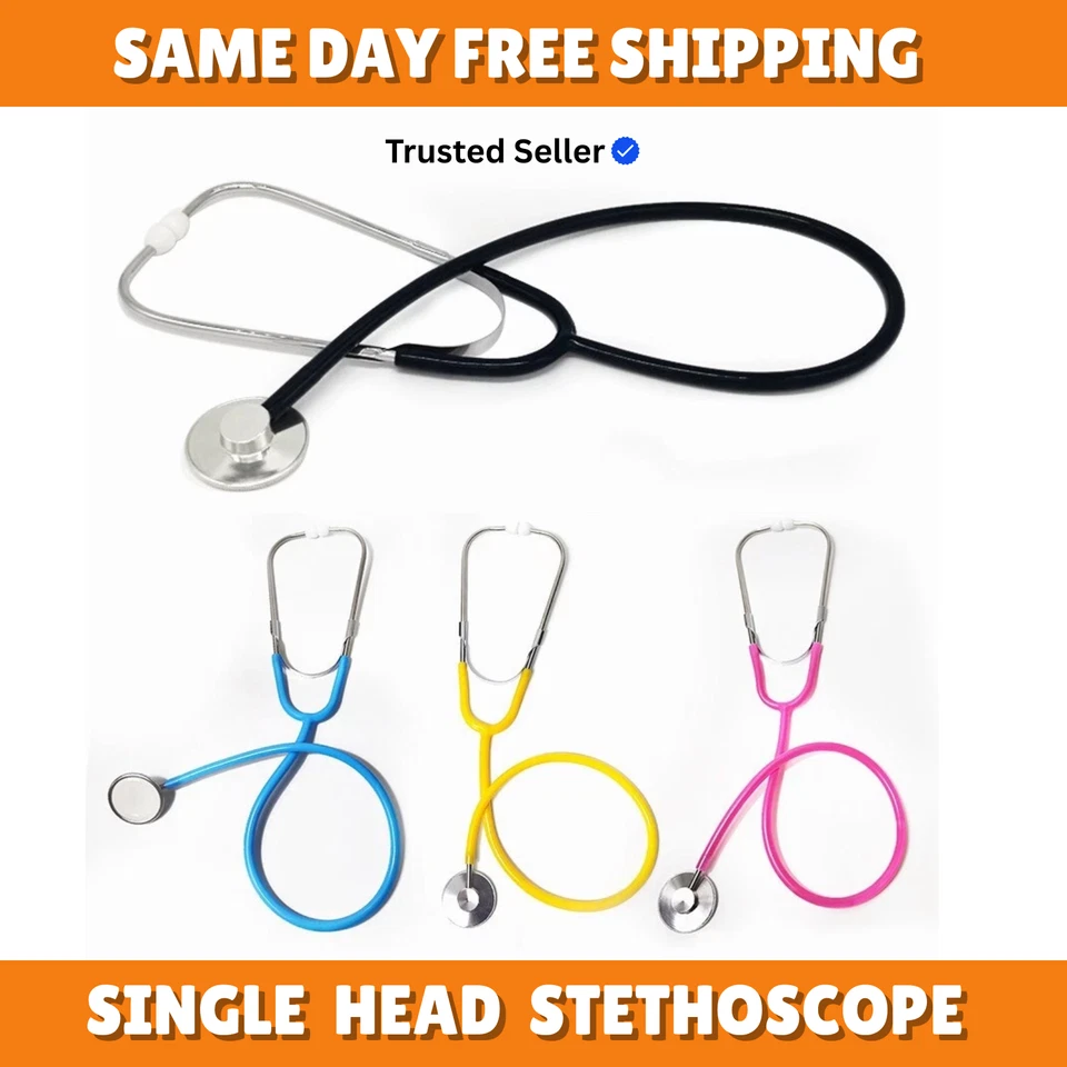 MEDICAL STETHOSCOPE EMT SINGLE HEAD FOR DOCTOR NURSE STUDENT ADULT HEALTH CARE - Image 1 of 1