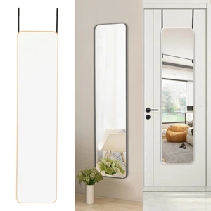 Large Over the Door Full Length Mirror Hanging Or Stick On Wall Door Wardrobe UK - Picture 1 of 18
