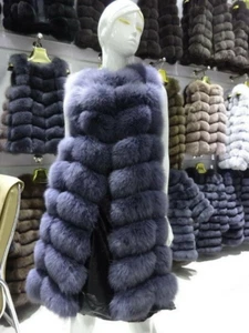 Women's Fur Clothing Real Fox Fur Vest Waistcoat Gilet Fur Coats -Factory Sales - Picture 1 of 5