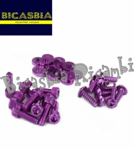 14841 - KIT VITI ROSSE DECO IN ERGAL VIOLA PEUGEOT 50 BUXY - Picture 1 of 1