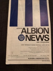1969 West Bromwich Albion V Norwich City Football Programme - Picture 1 of 3