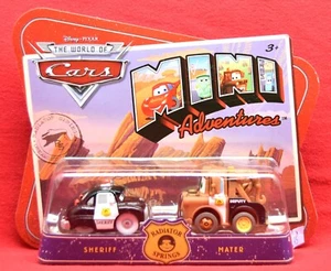 New Disney Pixar Cars Mini Adventures SHERIFF & MATER 2-PK DieCast Figure 17185 - Picture 1 of 2