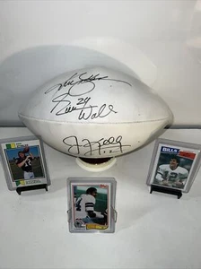 JIM KELLY KEN STABLER EVERSON WALLS SIGNED NFL FOOTBALL JSA 1973 Topps Rookie - Picture 1 of 9
