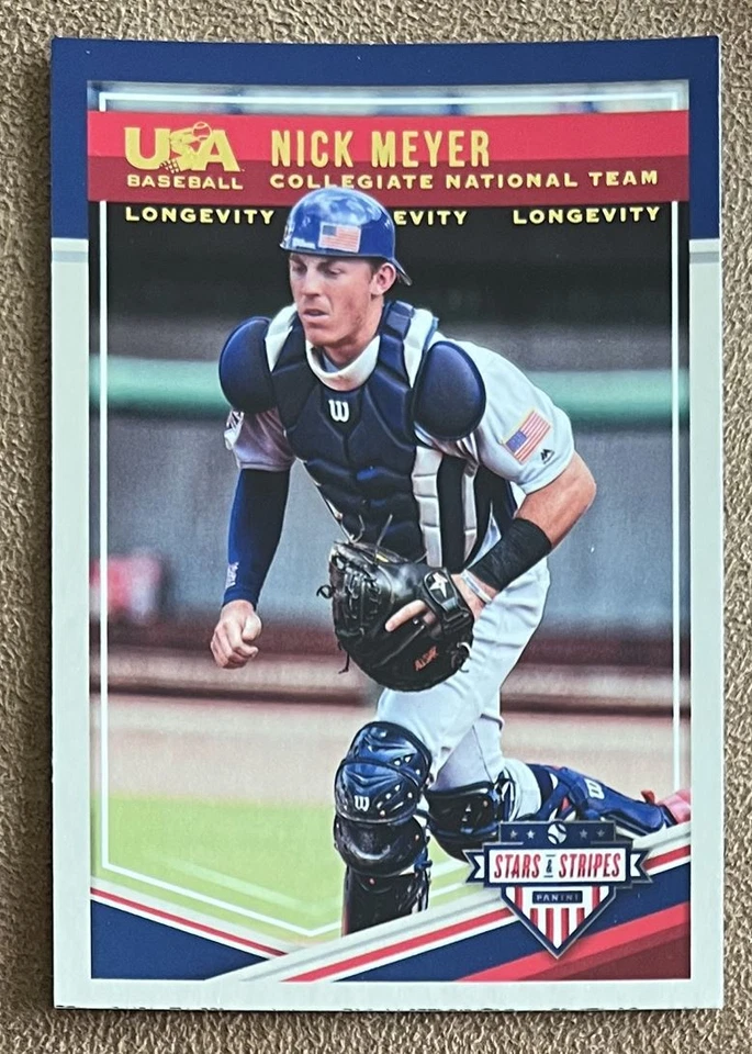 2018 Panini Stars & Stripes Longevity Nick Meyer Rookie #16 USA Baseball - Image 1 of 2