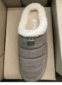 CLARKS UOMO PILTON MULE STONE SCAMOSCIATO MULES UK TAGLIA 8 G EU 42 - Foto 1 di 6