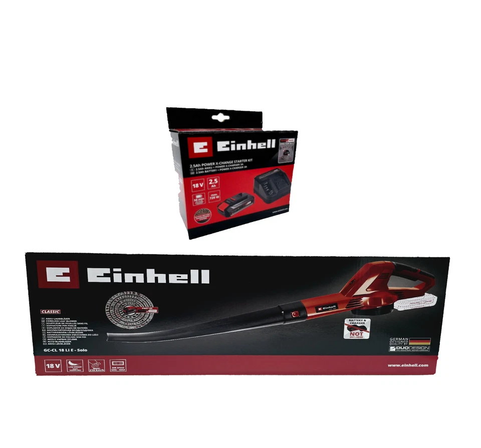 Einhell Akku Laubbläser GC-CL 18 Li E-Solo + Starter Kit Ladegerät 2.5 Ah Akku - Bild 1 von 1