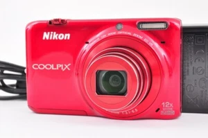 Nikon COOLPIX S6500 Red 16MP Digital Camera Wi-Fi 12x Zoom Compact Tested Japan - Picture 1 of 15