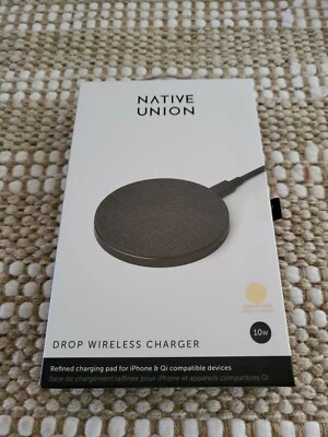 Native Union Drop - Cargador Inalámbrico [Certificado Qi] 10W Gris con Cable USB-C Foto 1 de 4