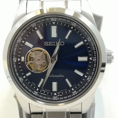 SEIKO SCVE051 Blue Automatic Mechanical Skeleton Men's Watch New in Box - Image 1 of 4