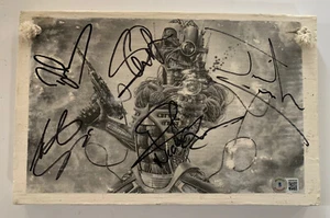 Iron maiden Signed Autographed 7.5”x11.5” Wood Plaque Beckett Certified - Picture 1 of 5