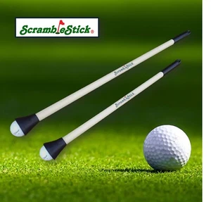 JUEGO RECUPERADOR DE PELOTAS DE GOLF SCRAMBLESTICK DE 2 PIEZAS PARA SCRAMBLE JUEGO DIARIO 32" Y 26" - Imagen 1 de 2