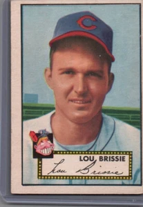 1952 Topps Baseball Card Lou Brissie Pitcher Cleveland Indians R/B EX + # 270 - Picture 1 of 2