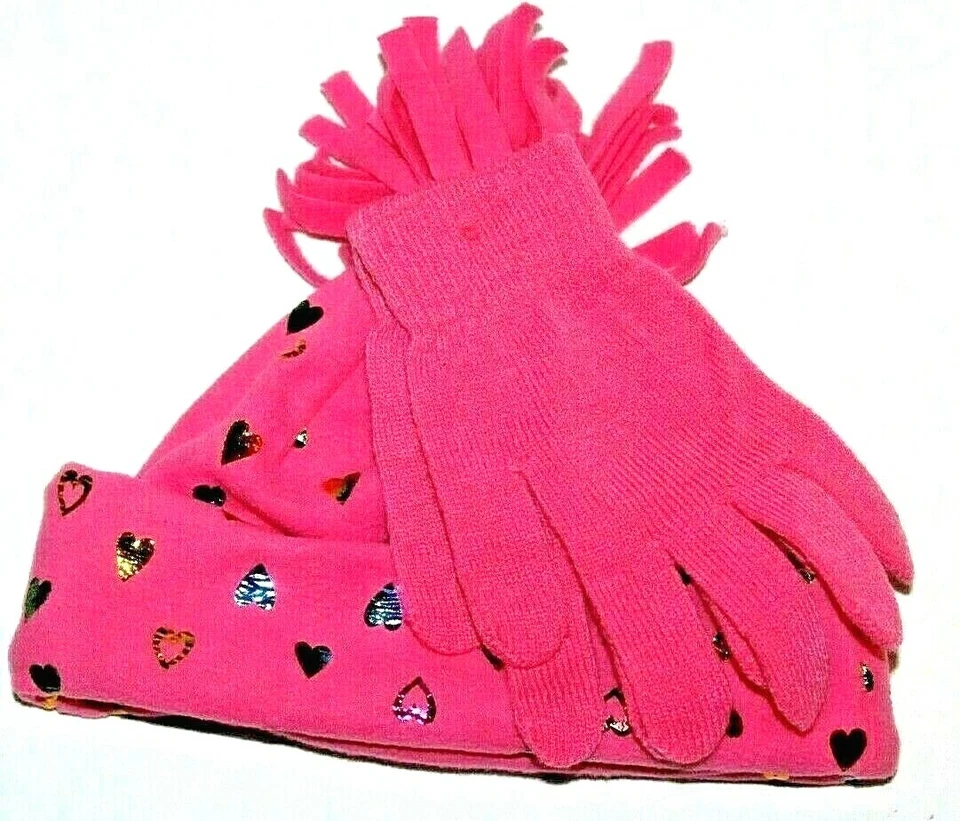 Juego de 2 sombreros y guantes/mitones para niños pequeños/niñas - Elige tu estilo Foto 1 de 1