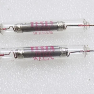 2x Tesla Tr122 18K Ohm 5 % Vakuum Glas Widerstände - Bild 1 von 3