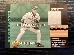 2002 Upper Deck Piece Of History - Chipper Jones The MVP Club GU Jersey Patch - Bild 1 von 2