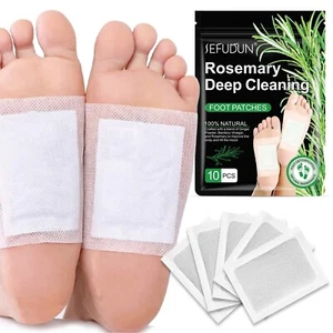 10er Pack Detox Fußpflaster Pads Tiefenreinigung entfernen Giftstoffe verbessern Schlaf - Bild 1 von 7