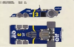 TYRRELL P34 6 RAD 1. SCHWEDISCHER GRAND PRIX 1976 JODY SCHECKTER 1/43 KIT - Bild 1 von 14