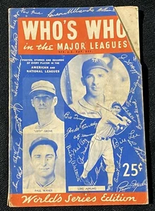 1937 WHO'S WHO IN THE MAJOR LEAGUES RARE WORLD SERIES EDITION ! - Picture 1 of 4