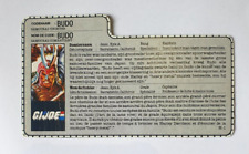 GI JOE 1988 Action Force Budo DUTCH LANGUAG Vintage FILE CARD
