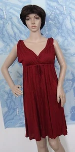 NWT BCBG MAXAZRIA crimson red w silver sparkles twisted strap babydoll dress,S - Picture 1 of 7