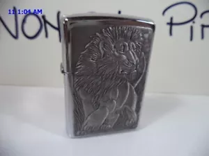 zippo lighter barrett smythe LION B 61 placca CHROME nuovo 1996 - Bild 1 von 10