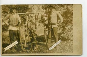 Hunters With Vintage Rifles Guns Dog RPPC Postcard - Picture 1 of 1