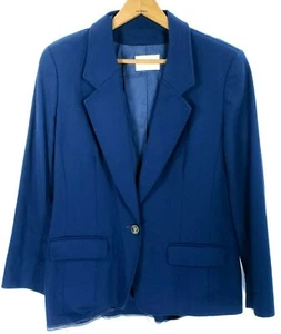 Chaqueta Pendleton vintage para mujer sin etiqueta de talla M/L? Blazer Azul Lana Virgen - Imagen 1 de 11