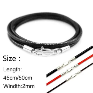 Leather Cord Adjustable Braided 45cm/50CM. Rope For DIY Necklace Bracelet - Picture 1 of 25