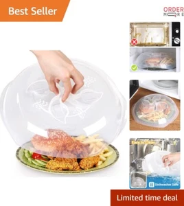 Microwave Anti-Splatter Cover Large BPA Free 11.8 Inches Food Guard Plate - Picture 1 of 8