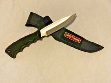 Craftsman Usa Knife fixed blade Black Handle and belt Sheath