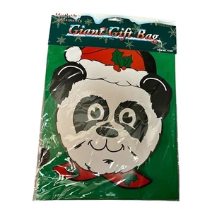 Bolsa de Regalo Gigante Panda Navidad Momentos Muérdago 2000 De Colección *Nuevo Stock Antiguo - Imagen 1 de 2