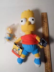 Bart Simpson 2007 The Simpsons Applause Plush Doll Beanbag New & Bonus PVC 1990 - Picture 1 of 16