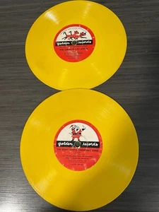 Golden Records vintage children’s yellow vinyl records 6" Crackerjack Christmas - Imagen 1 de 2