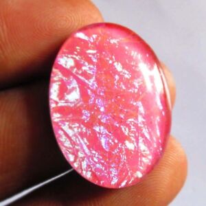 AWESOME PINK TRIPLET OPAL LAB-CREATED OPAL RADIANT OVAL GEMSTONE FOR SALE.