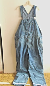 Craftsmen Denim Overalls SZ 40 x 30 Bib Farmer Carpenter Painter Pockets - Picture 1 of 9