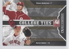 2009 Donruss Elite Extra Edition College Ties Gold Chase Anderson Aaron Baker