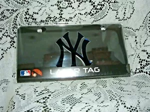 NEW YORK YANKEES MIRIOR INTERLOCKING ACRYLIC LICENSE PLATE 6" X 12" NEW MLB - Picture 1 of 1