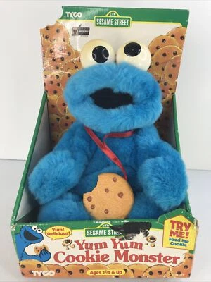 Peluche de colección Tyco Sesame Street Yum Yum Cookie Monster Parking Muppet 1997 Foto 1 de 4