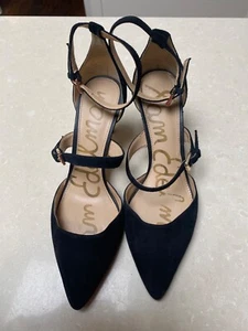 Sam Edelman Black Pumps Suede Heels, 6.5 - Picture 1 of 4