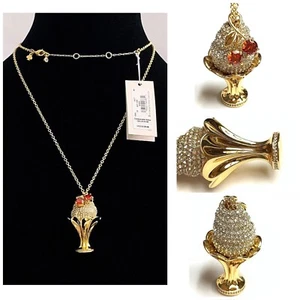 NWT Kate Spade ICE CREAM SUNDAE 12-K Gold Plated CZ Crystal Long Necklace-$129 - Picture 1 of 12